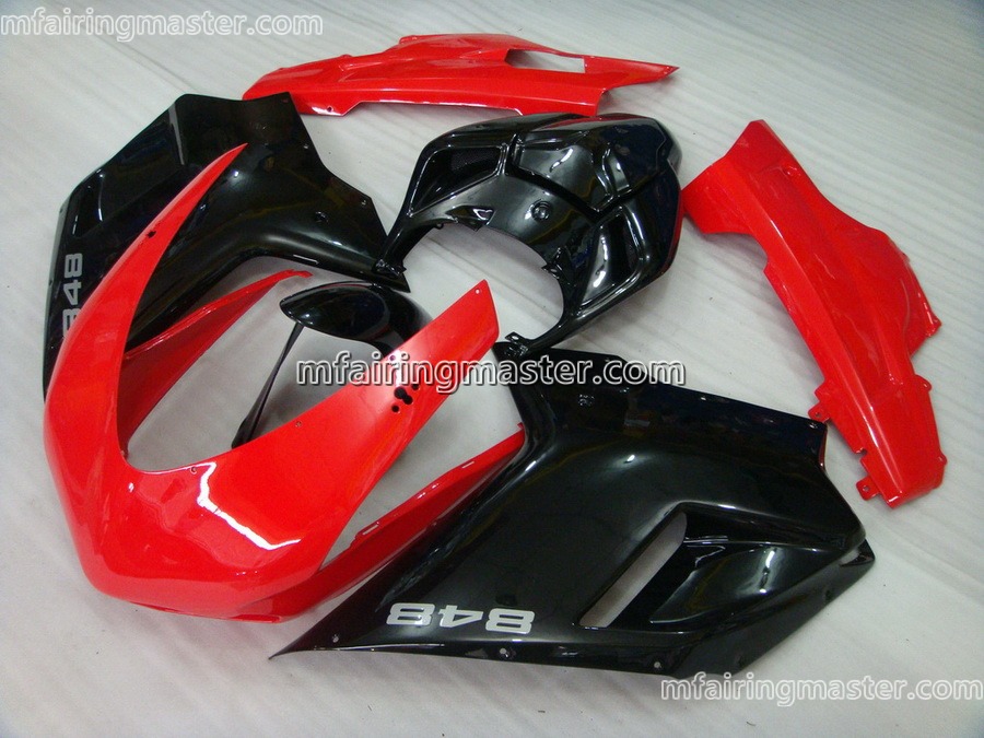 (image for) Fit for Ducati 1098 848 1198 2007 2008 2009 2010 2011 2012 fairing kit injection molding Red black