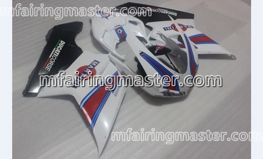 (image for) Fit for Ducati 1098 848 1198 2007 2008 2009 2010 2011 2012 fairing kit injection molding Martini white black