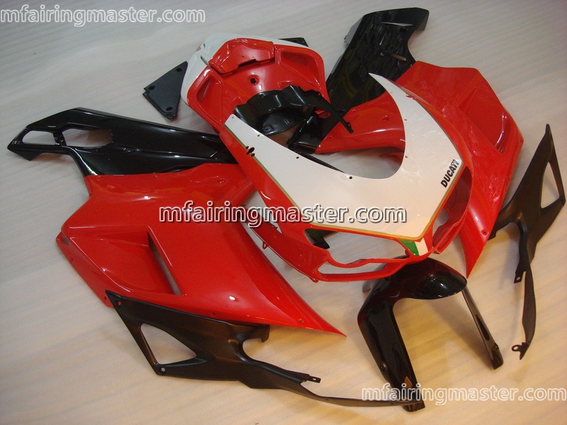 (image for) Fit for Ducati 1098 848 1198 2007 2008 2009 2010 2011 2012 fairing kit injection molding Red white black