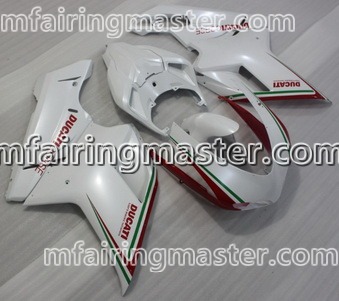 (image for) Fit for Ducati 1098 848 1198 2007 2008 2009 2010 2011 2012 fairing kit injection molding White red