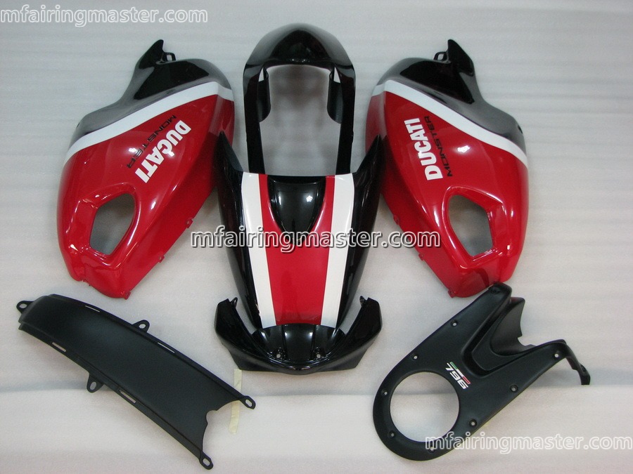 (image for) Fit for Ducati 696 795 796 M1100 fairing kit injection molding Red black