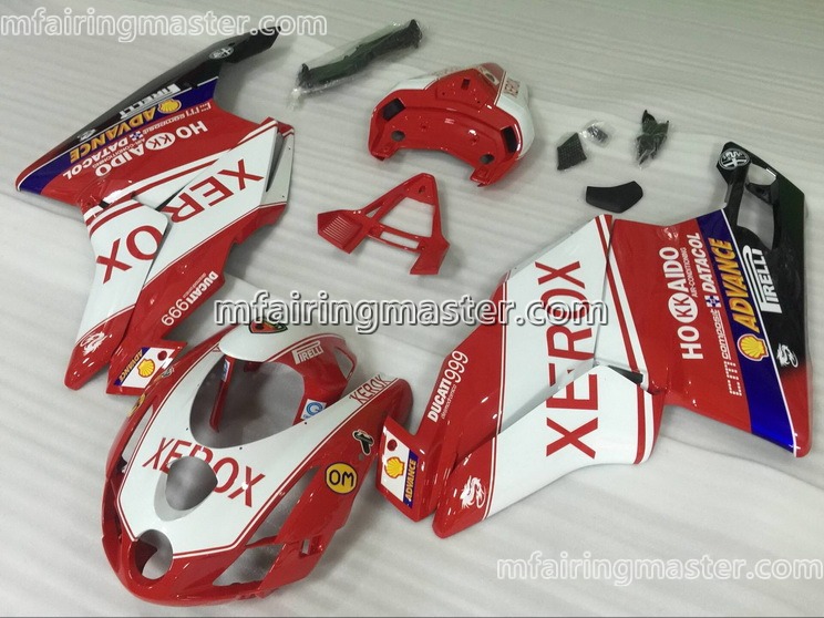 (image for) Fit for Ducati 999 749 2003 2004 fairing kit injection molding Xerox white red