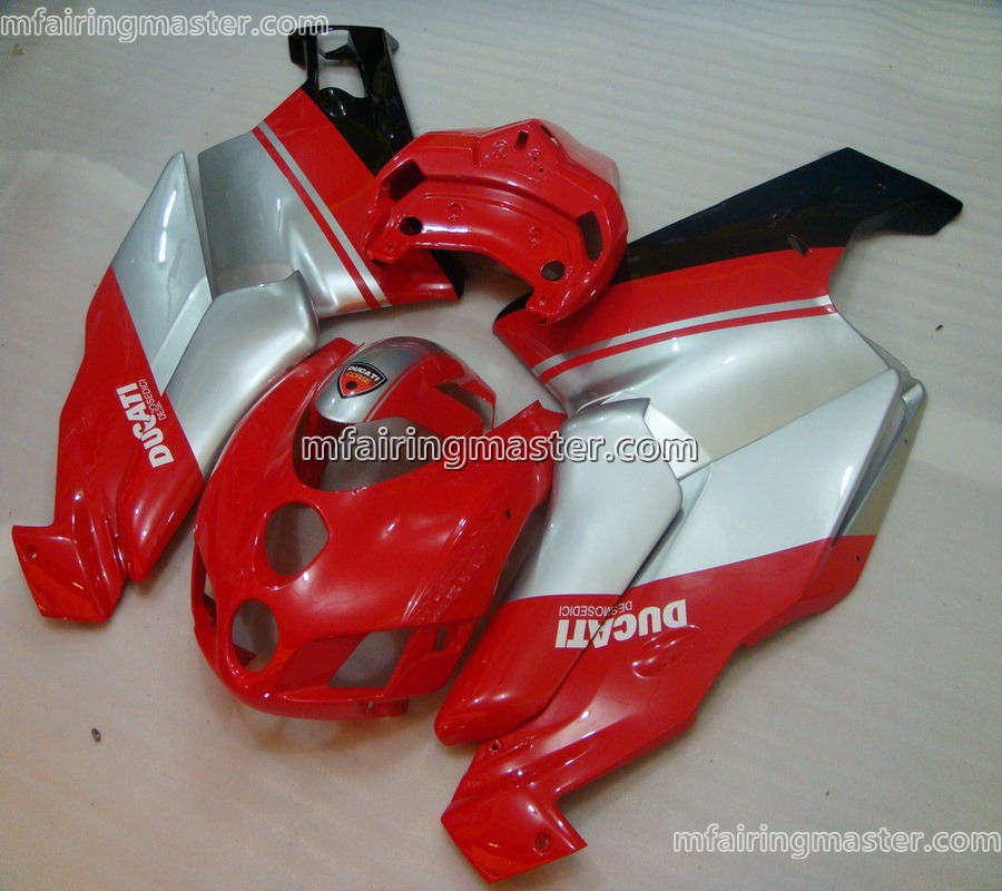 (image for) Fit for Ducati 999 749 2005 2006 fairing kit injection molding Silver red