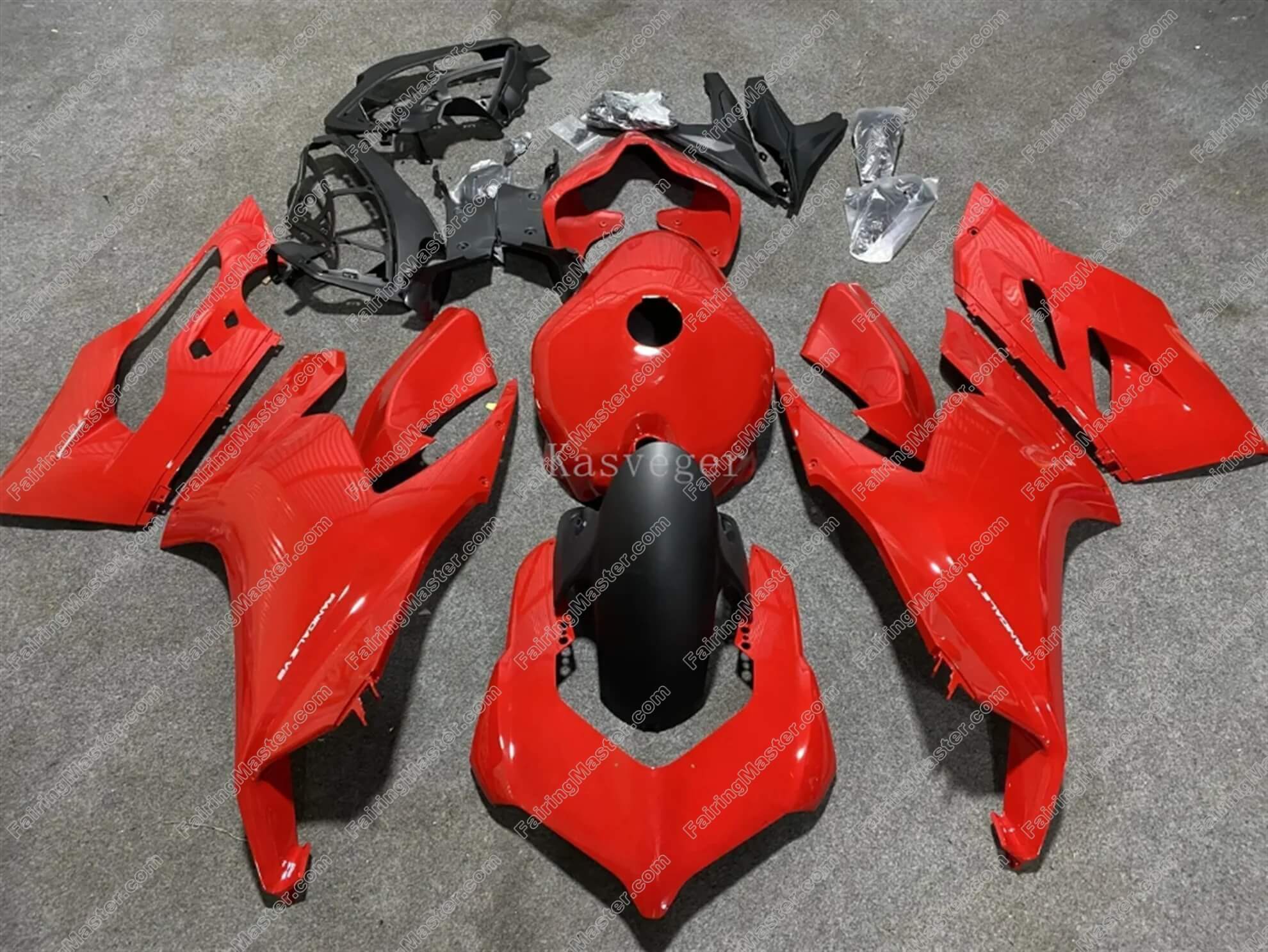 (image for) Fairing kit fit for Ducati Panigale V2 2020-2023 black red 103