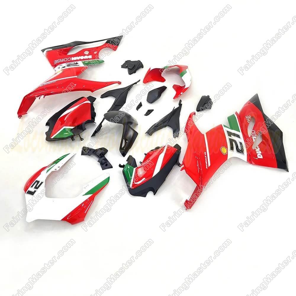 (image for) Fairing kit fit for Ducati Panigale V2 2020-2023 white red green 104