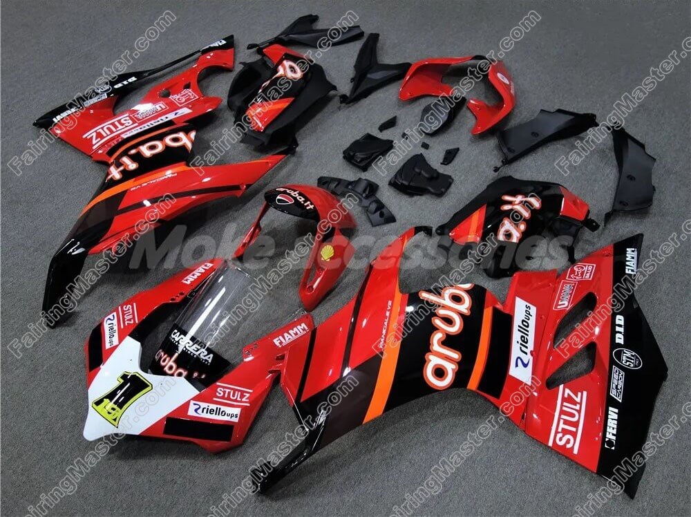 (image for) Fairing kit fit for Ducati Panigale V2 2020-2023 black red 108
