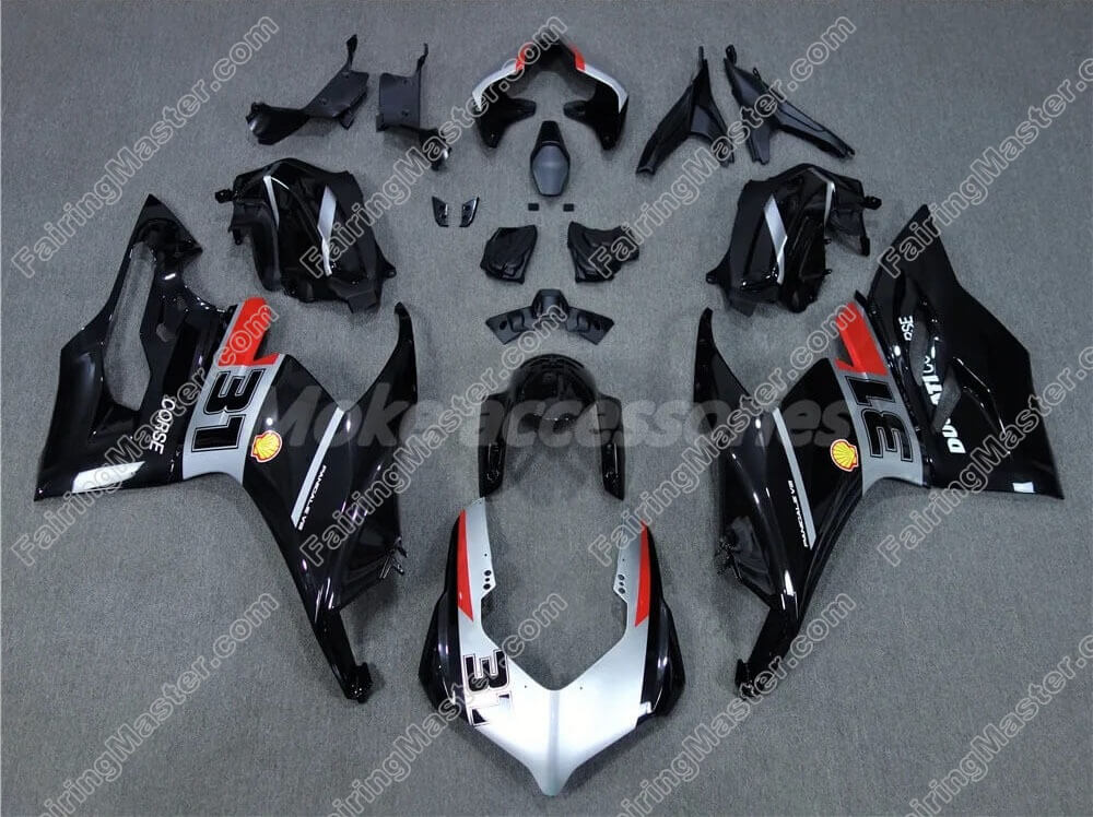 (image for) Fairing kit fit for Ducati Panigale V2 2020-2023 silver black 109