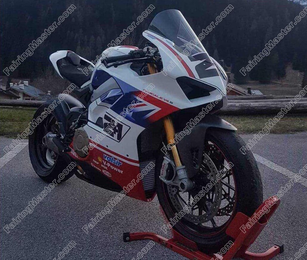 (image for) Fairing kit fit for Ducati Panigale V4 V4S 2018 2019 white blue red 107