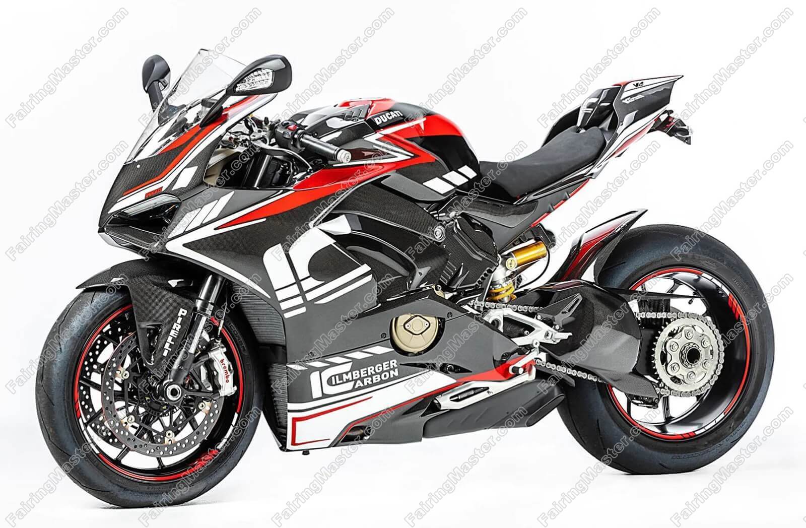 (image for) Fairing kit fit for Ducati Panigale V4 V4S 2018 2019 black white red 118