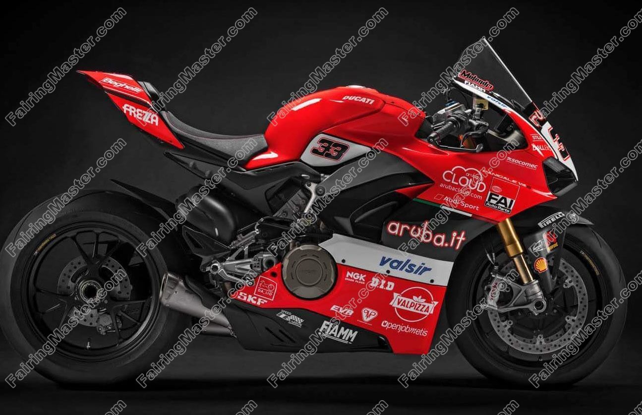 (image for) Fairing kit fit for Ducati Panigale V4 V4S 2018 2019 red black 124