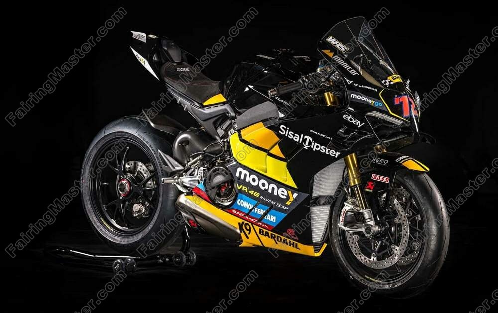 (image for) Fairing kit fit for Ducati Panigale V4 V4S 2022-2024 black yellow 102