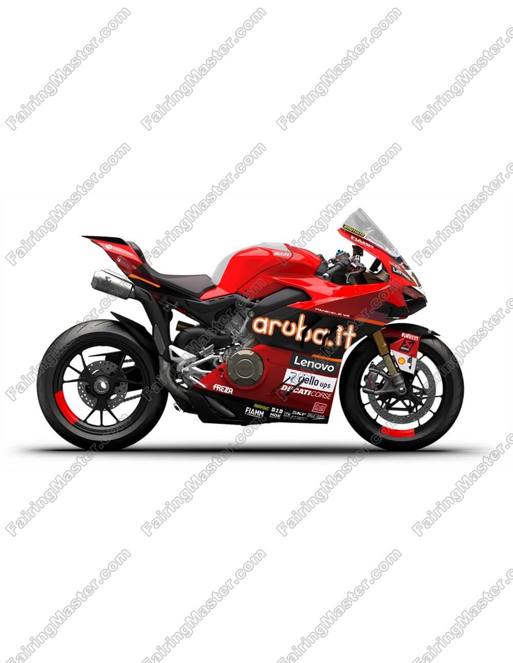 (image for) Fairing kit fit for Ducati Panigale V4 V4S 2022-2024 red black white 105