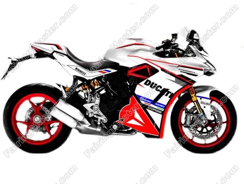 (image for) Fairing kit fit for Ducati Supersports 939 2017-2020 white red black 104