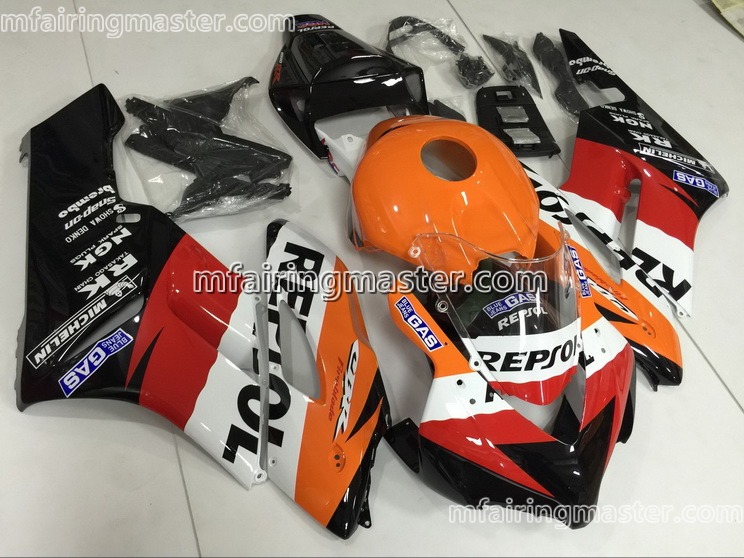 (image for) Fit for Honda CBR1000RR 2004 2005 fairing kit injection molding Repsol red orange