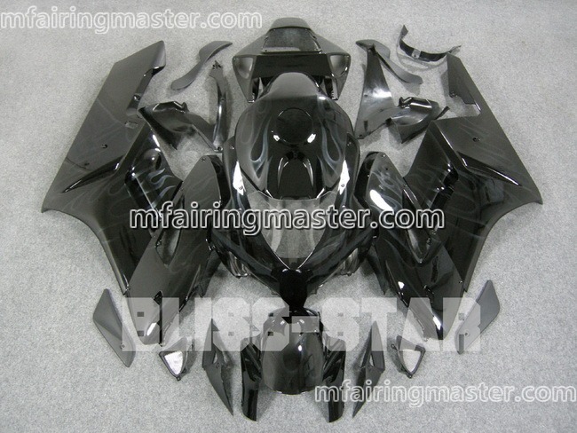 (image for) Fit for Honda CBR1000RR 2004 2005 fairing kit injection molding Smoking flames black