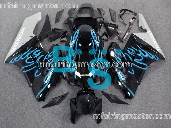 (image for) Fit for Honda CBR1000RR 2004 2005 fairing kit injection molding Blue flames black