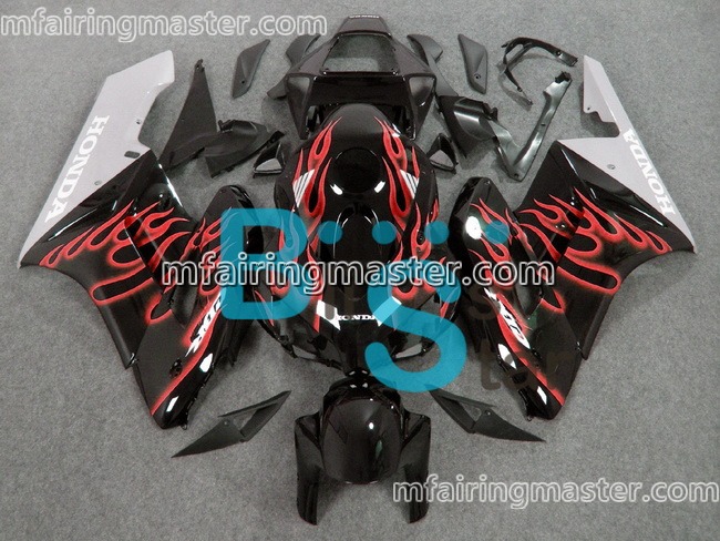 (image for) Fit for Honda CBR1000RR 2004 2005 fairing kit injection molding Red flames black