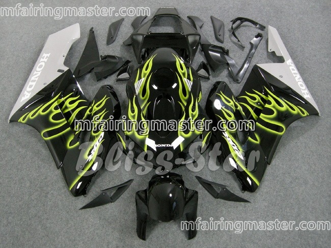 (image for) Fit for Honda CBR1000RR 2004 2005 fairing kit injection molding Flames black