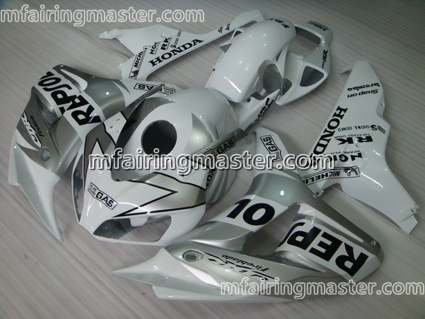 (image for) Fit for Honda CBR1000RR 2006 2007 fairing kit injection molding Repsol white silver