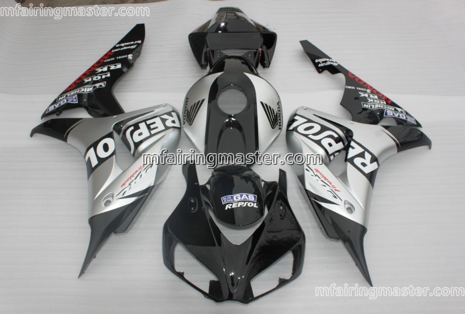 (image for) Fit for Honda CBR1000RR 2006 2007 fairing kit injection molding Repsol grey silver