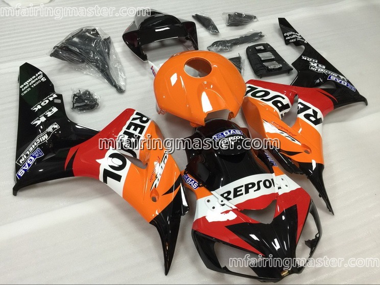 (image for) Fit for Honda CBR1000RR 2006 2007 fairing kit injection molding Repsol black orange