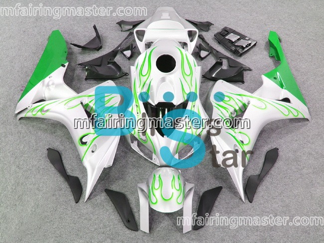 (image for) Fit for Honda CBR1000RR 2006 2007 fairing kit injection molding Green flames