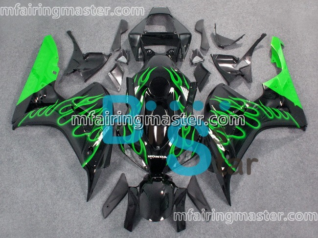 (image for) Fit for Honda CBR1000RR 2006 2007 fairing kit injection molding Green flames