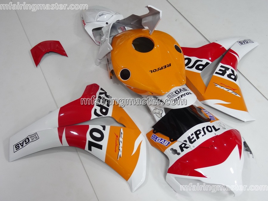 (image for) Fit for Honda CBR1000RR 2008 2009 2010 2011 fairing kit injection molding Repsol white