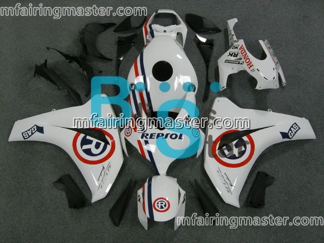 (image for) Fit for Honda CBR1000RR 2008 2009 2010 2011 fairing kit injection molding Repsol white