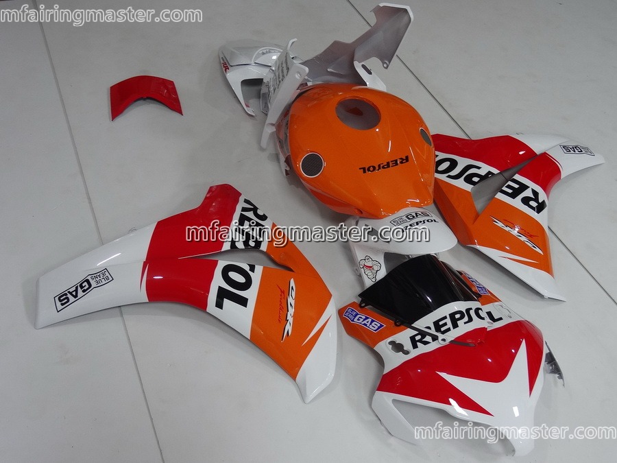 (image for) Fit for Honda CBR1000RR 2008 2009 2010 2011 fairing kit injection molding Repsol red white