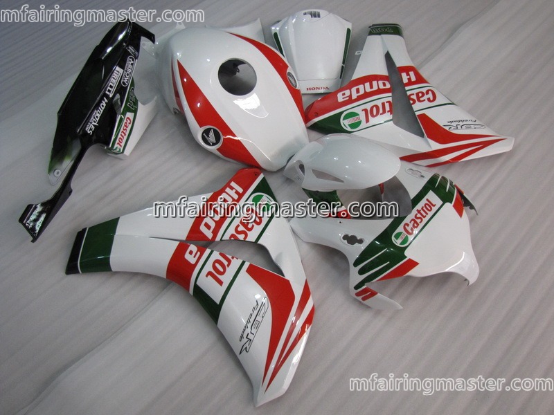 (image for) Fit for Honda CBR1000RR 2008 2009 2010 2011 fairing kit injection molding Castrol red white