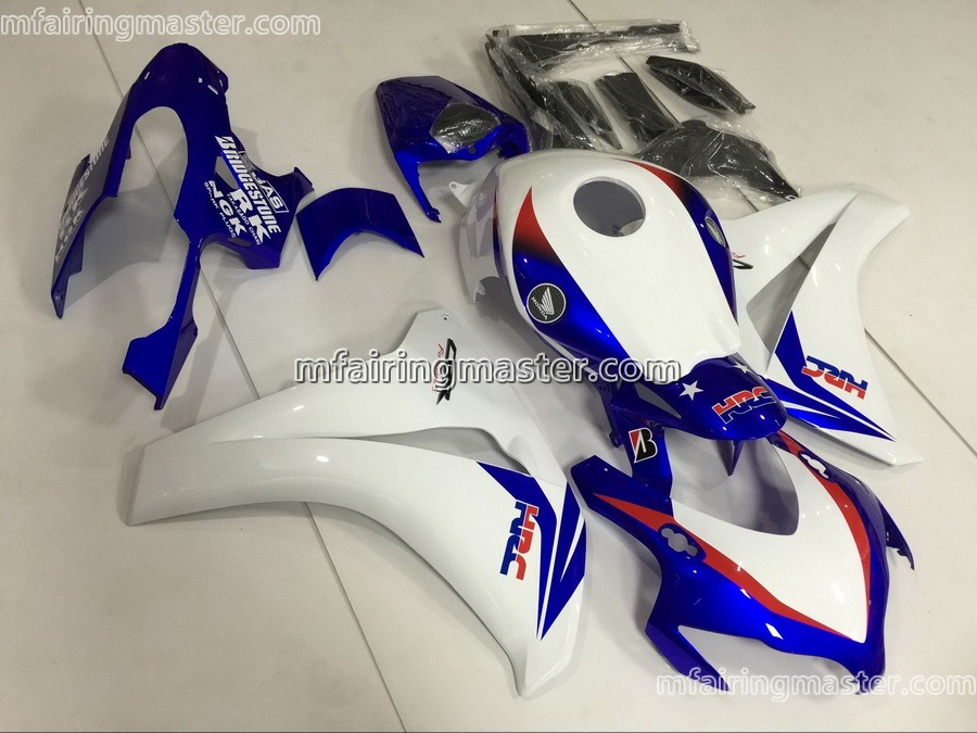 (image for) Fit for Honda CBR1000RR 2008 2009 2010 2011 fairing kit injection molding Hrc white blue