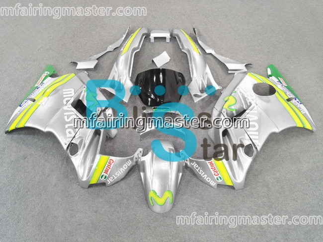 (image for) Fit for Honda CBR600 F2 1991 1992 1993 1994 fairing kit Silver yellow