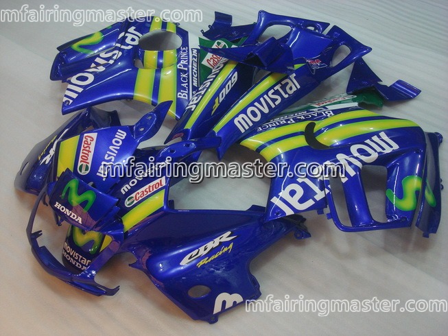 (image for) Fit for Honda CBR600 F3 1997 1998 fairing kit Blue movistar - Click Image to Close