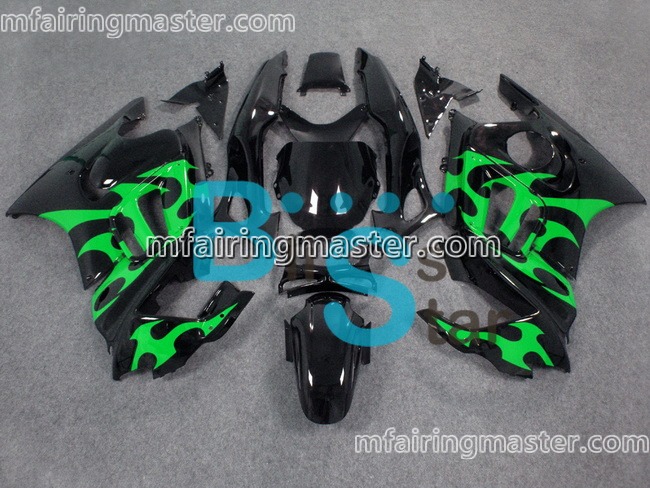 (image for) Fit for Honda CBR600 F3 1997 1998 fairing kit Green black - Click Image to Close