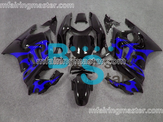 (image for) Fit for Honda CBR600 F3 1997 1998 fairing kit Black blue - Click Image to Close