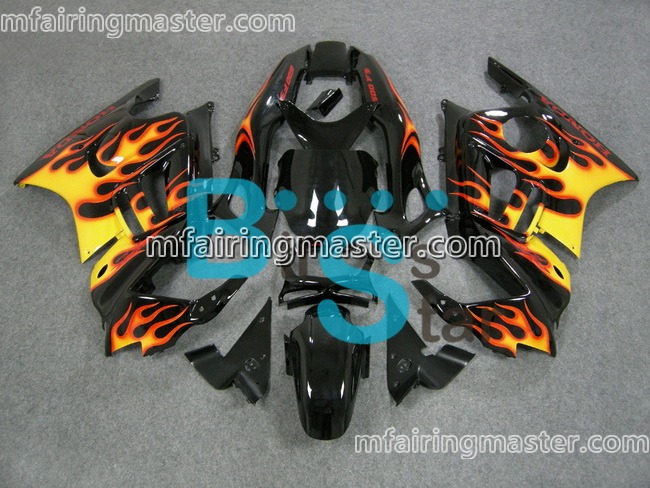 (image for) Fit for Honda CBR600 F3 1997 1998 fairing kit Yello flames black