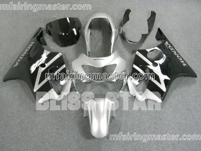 (image for) Fit for Honda CBR600 F4 1999 2000 fairing kit injection molding Black silver