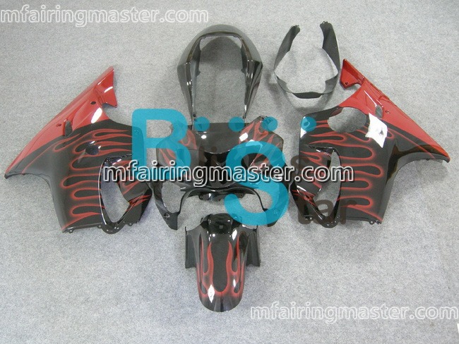 (image for) Fit for Honda CBR600 F4 1999 2000 fairing kit injection molding Red flames black