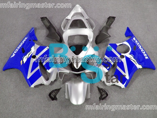 (image for) Fit for Honda CBR600 F4i 2001 2002 2003 fairing kit injection molding Blue silver