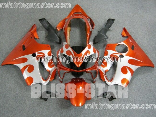 (image for) Fit for Honda CBR600 F4i 2004 2005 2006 2007 fairing kit injection molding Golden red silver