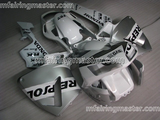 (image for) Fit for Honda CBR600RR F5 2003 2004 fairing kit injection molding Silver repsol