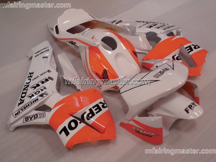 (image for) Fit for Honda CBR600RR F5 2003 2004 fairing kit injection molding Orange white repsol