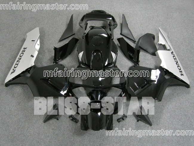 (image for) Fit for Honda CBR600RR F5 2003 2004 fairing kit injection molding Black silver