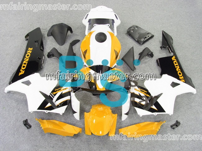 (image for) Fit for Honda CBR600RR F5 2003 2004 fairing kit injection molding Yellow white