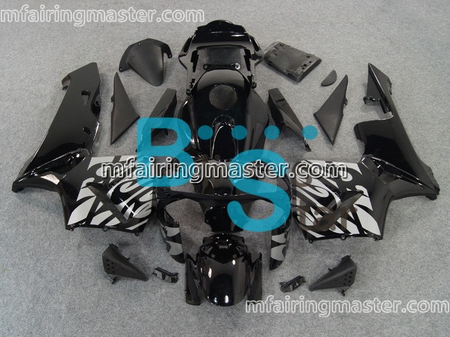 (image for) Fit for Honda CBR600RR F5 2003 2004 fairing kit injection molding Black silver