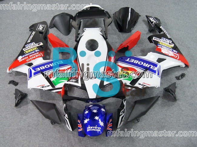 (image for) Fit for Honda CBR600RR F5 2003 2004 fairing kit injection molding White blue