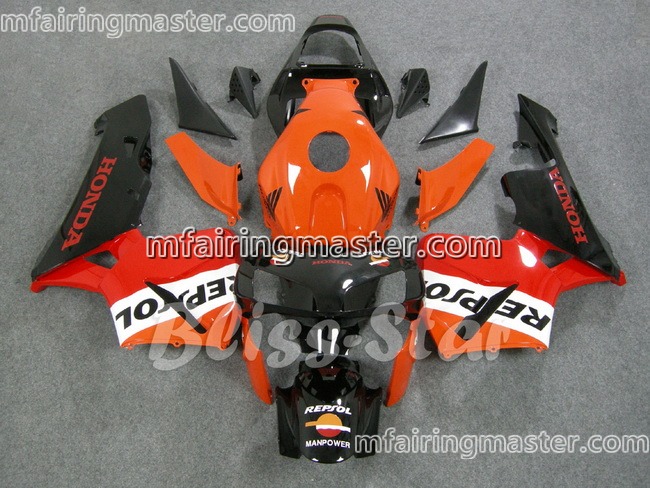 (image for) Fit for Honda CBR600RR F5 2003 2004 fairing kit injection molding Black repsol