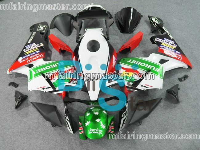 (image for) Fit for Honda CBR600RR F5 2003 2004 fairing kit injection molding Green white black