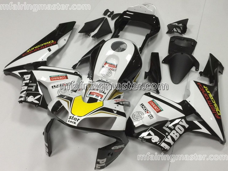 (image for) Fit for Honda CBR600RR F5 2003 2004 fairing kit injection molding Playboy white black